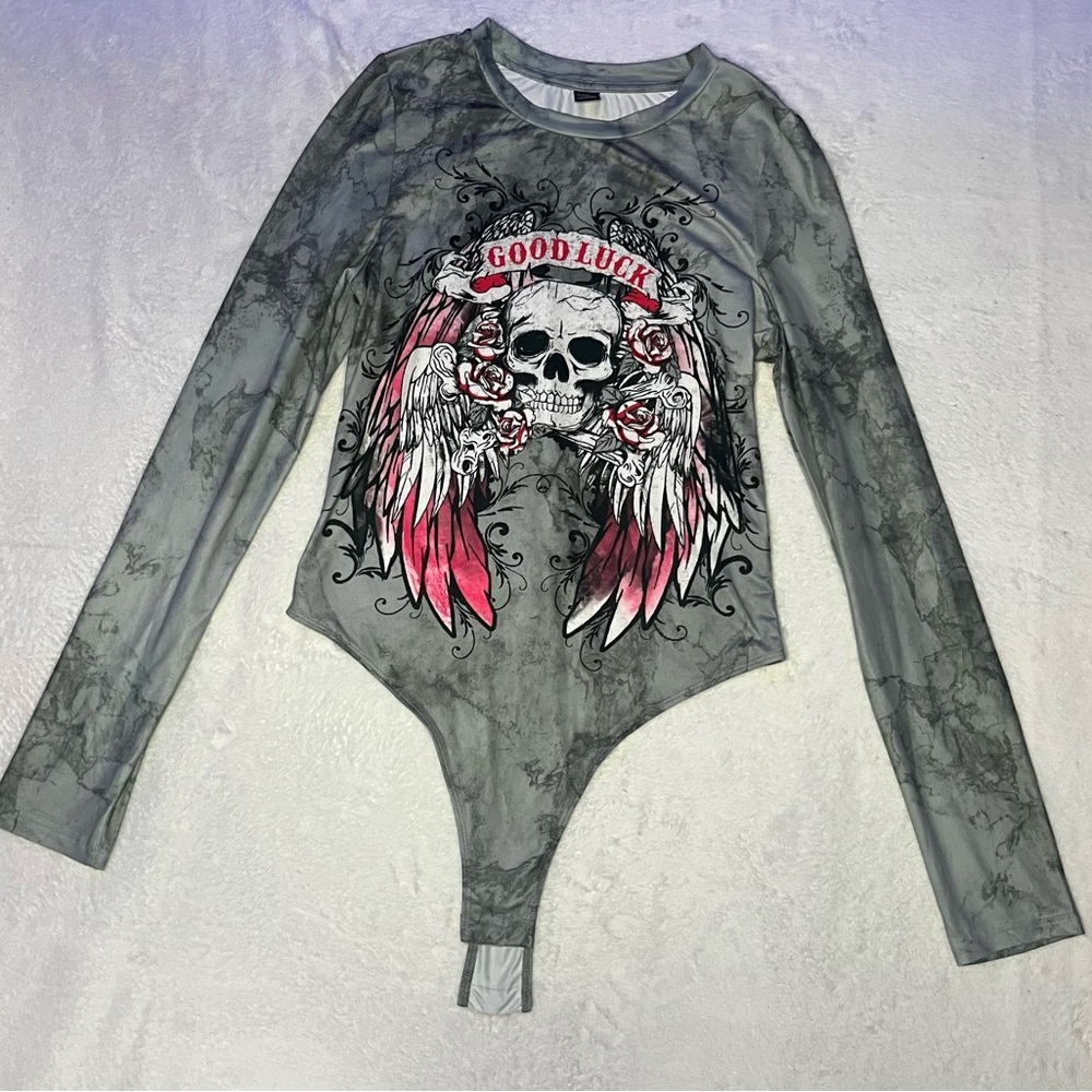 SHEIN Gray Long Sleeve Top